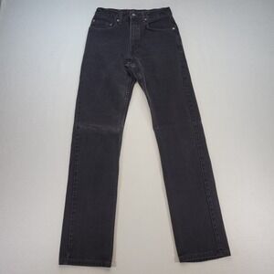 VTG Levis 505 Jeans Mens 31x36* Black Regular Straight Mid Rise Dark Wash Denim